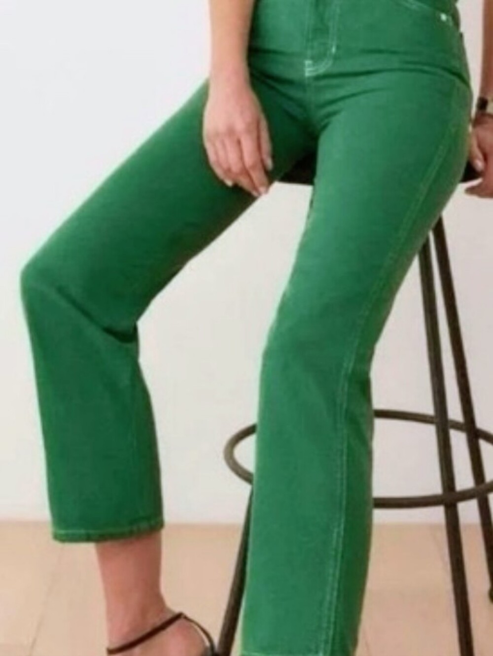 Reformation Cowboy High Rise Straight Leg Jeans Grass Wash Size 26